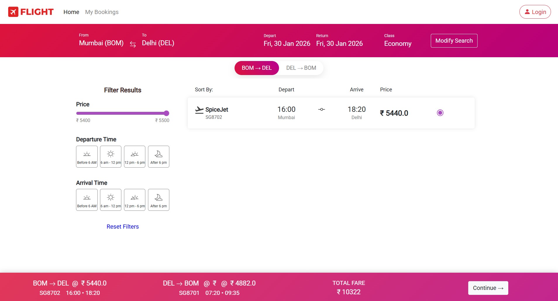 Flight Booking System